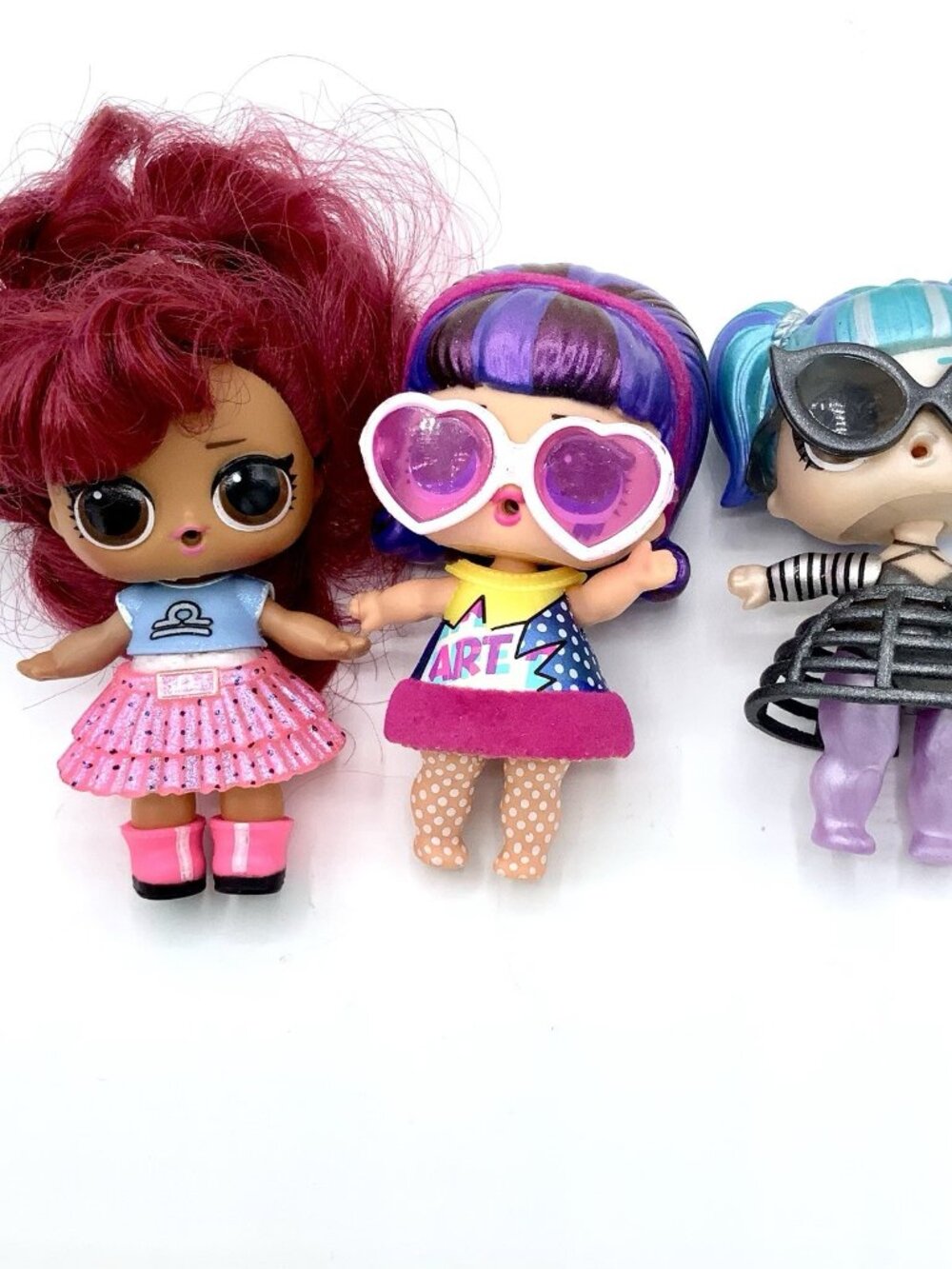 L.O.L. Surprise! Tots Doll 3” Lot Of 3 Zodiac Art Glasses Outfit Accessories